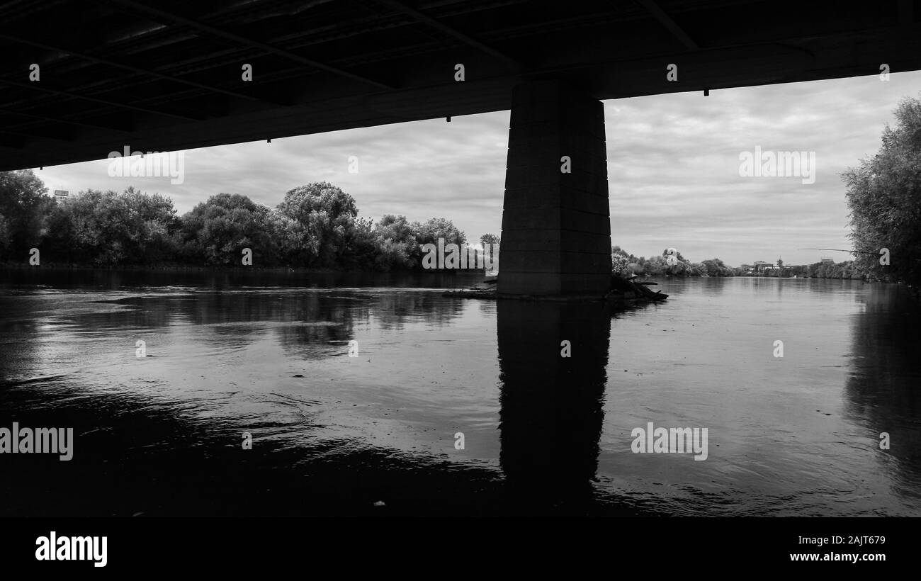 Sava Fluss in Zagreb Stockfoto