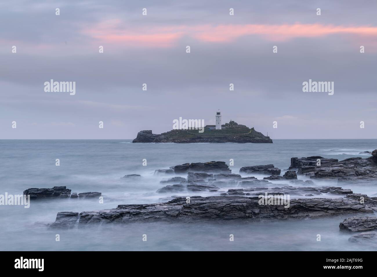 Godrevy Godrevy Leuchtturm (Insel, godrevy/Gwithian, Cornwall, UK) Stockfoto