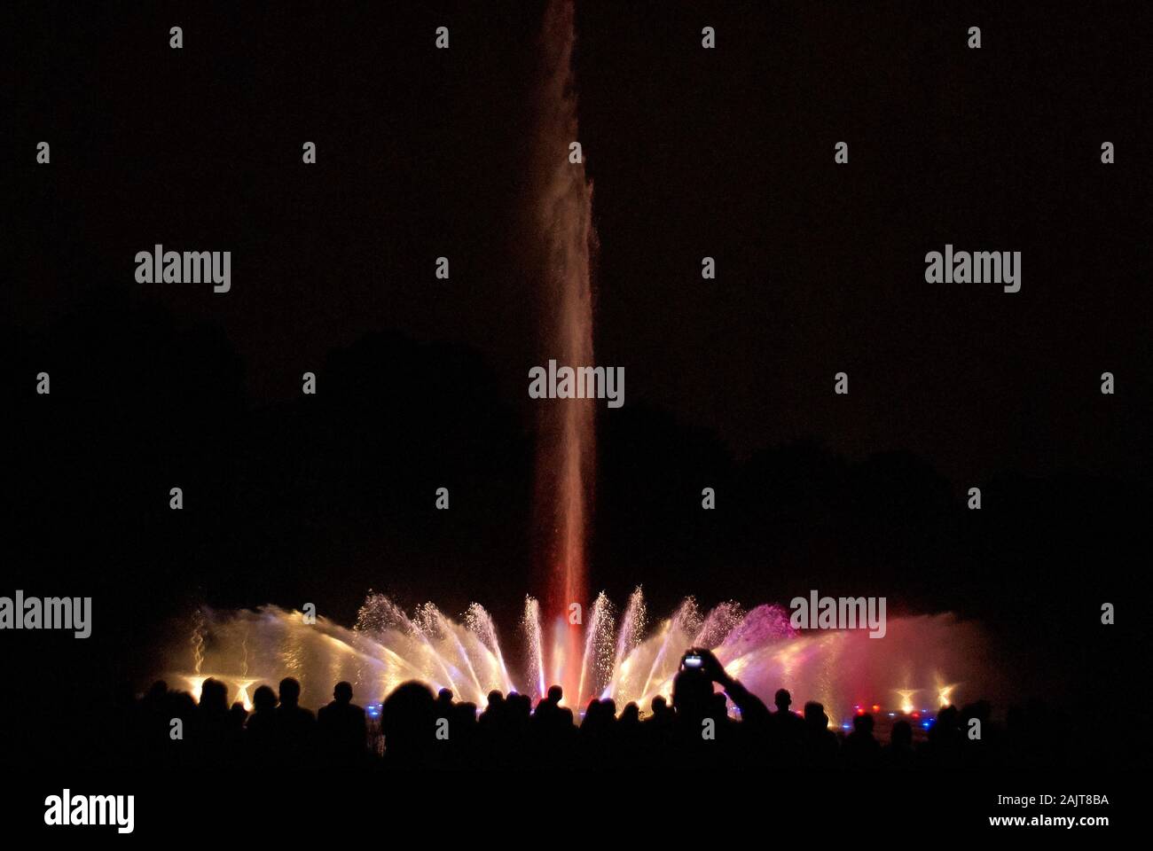Wasser Licht Konzert im Hamburger Park "Planten un Blomen Stockfotografie -  Alamy
