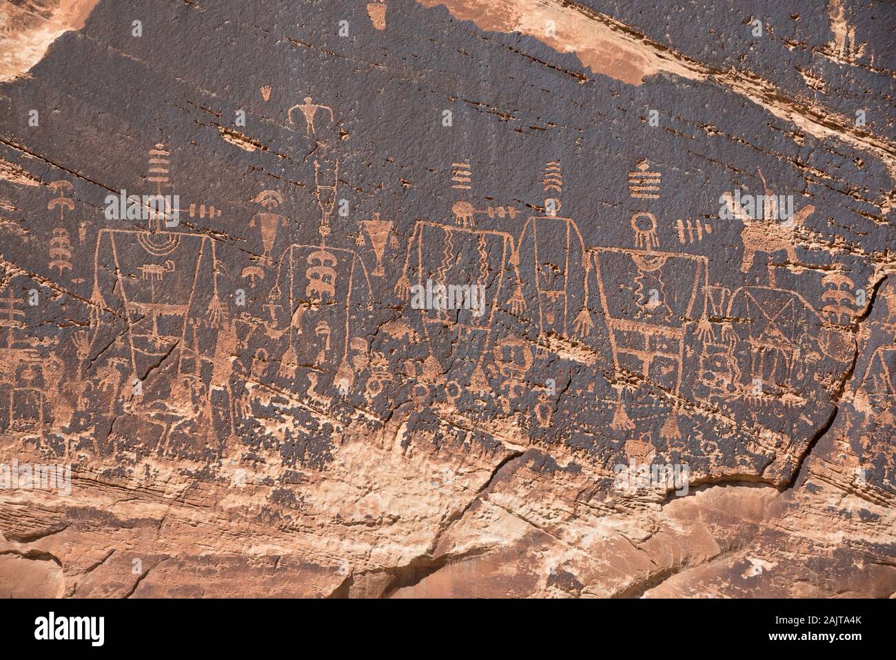 Petroglyphen, Bären Ohren National Monument in Utah. Stockfoto