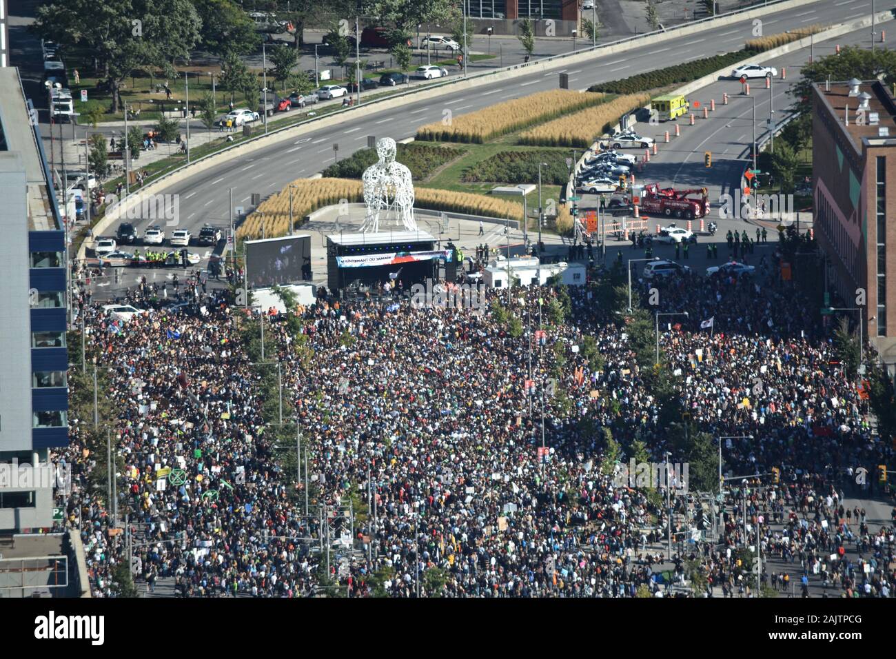 Marche pour le climatit de Montréal // Montreal Klima März, September 2019 Stockfoto