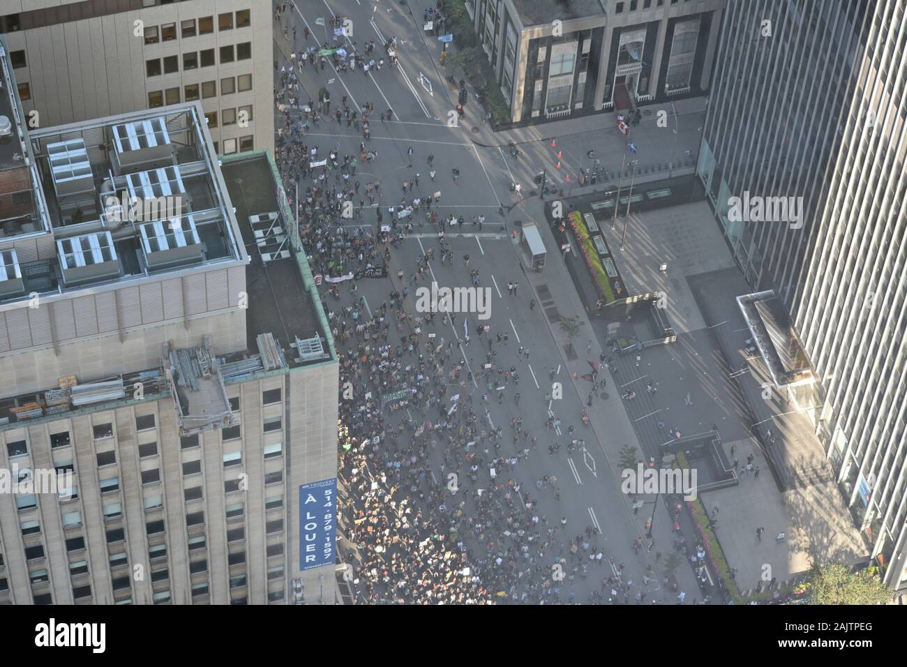 Marche pour le climatit de Montréal // Montreal Klima März, September 2019 Stockfoto
