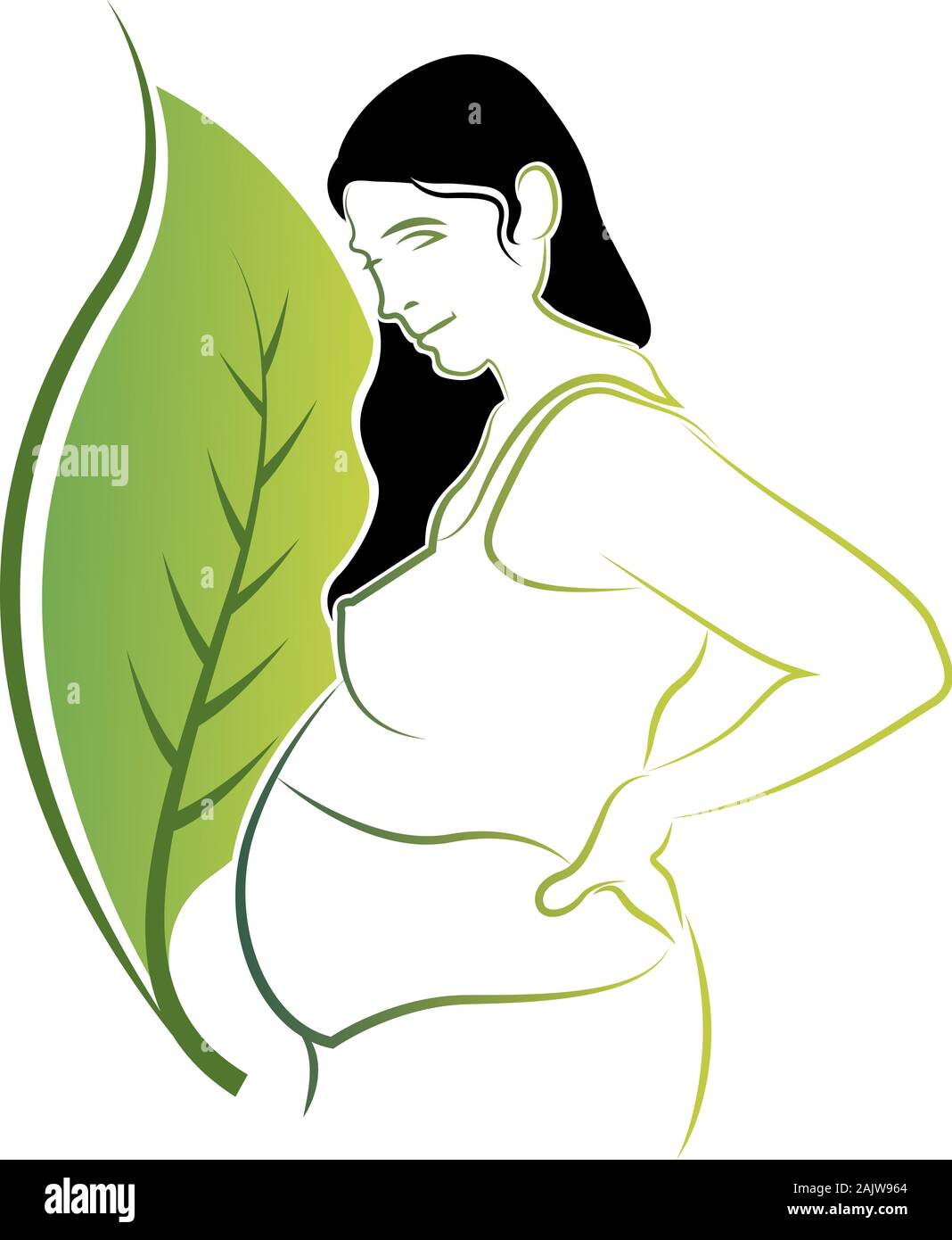 Logo „Herbal Schwangere“ Stockfoto
