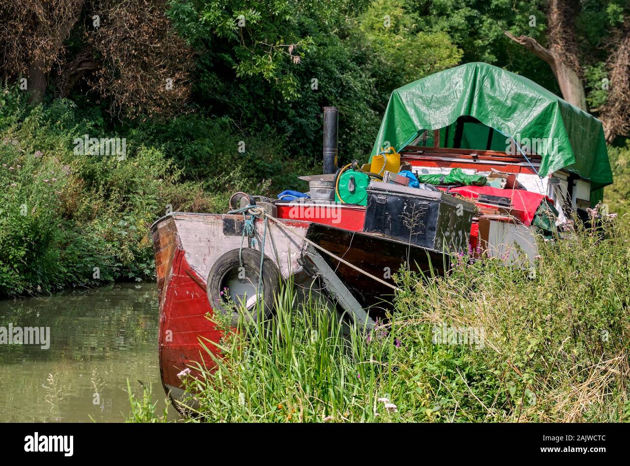 Ein Leben auf dem Kanal, Bradford on Avon, Wiltshire, Großbritannien Stockfoto