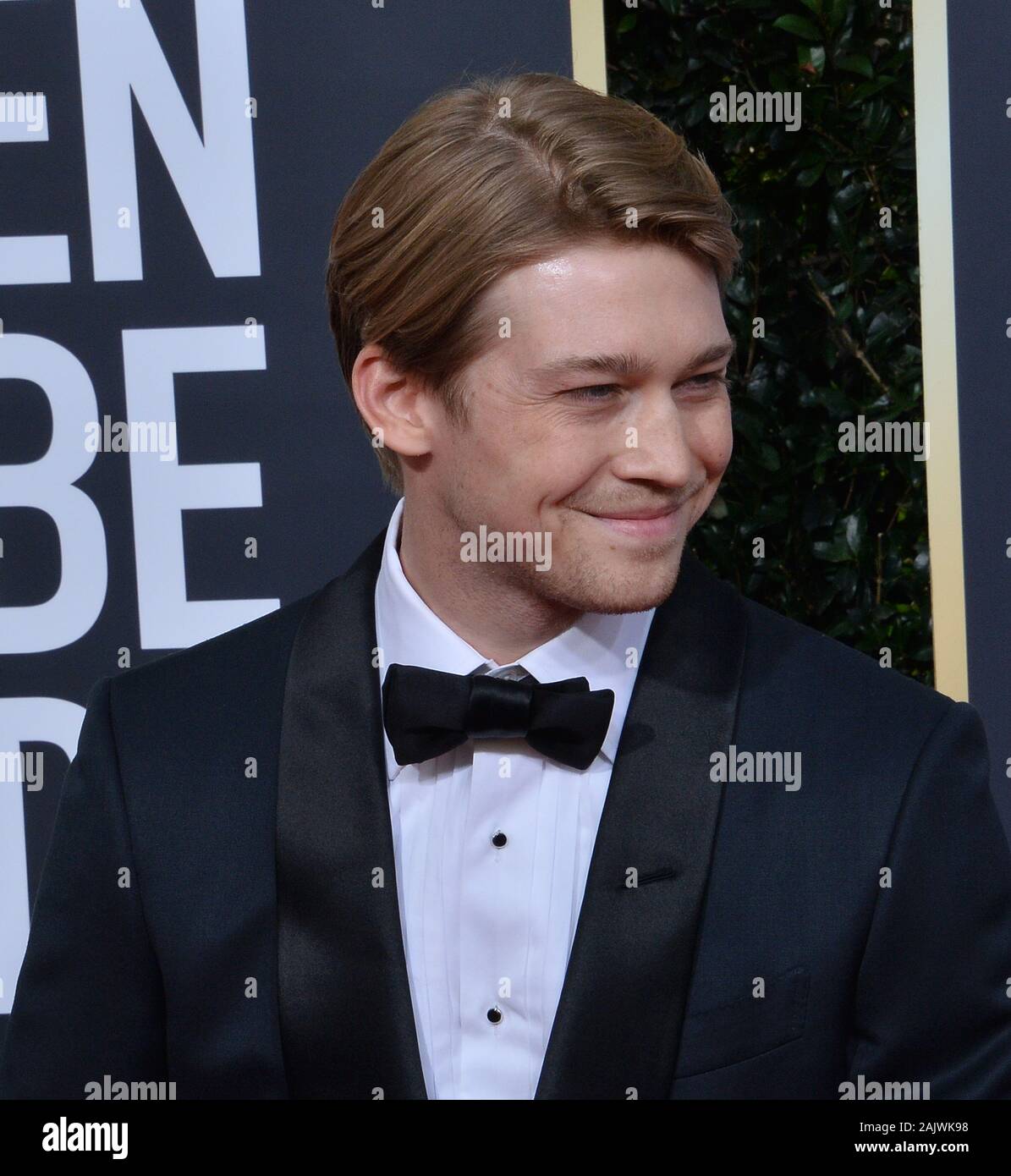 Beverly Hills, Vereinigte Staaten. 05 Jan, 2020. Joe Alwyn nimmt an der 77. jährlichen Golden Globe Awards, die Ehrung der besten im Film und im US-amerikanischen Fernsehen von 2020 im Beverly Hilton Hotel in Beverly Hills, Kalifornien am Sonntag, 5. Januar 2020. Foto von Jim Ruymen/UPI Quelle: UPI/Alamy leben Nachrichten Stockfoto