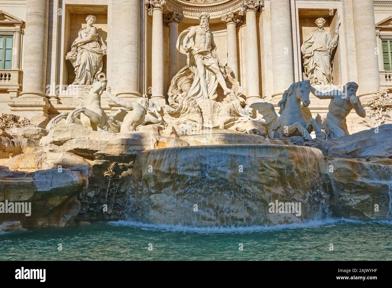 Der berühmte Fontana di Trevi in Rom, Italien Stockfoto