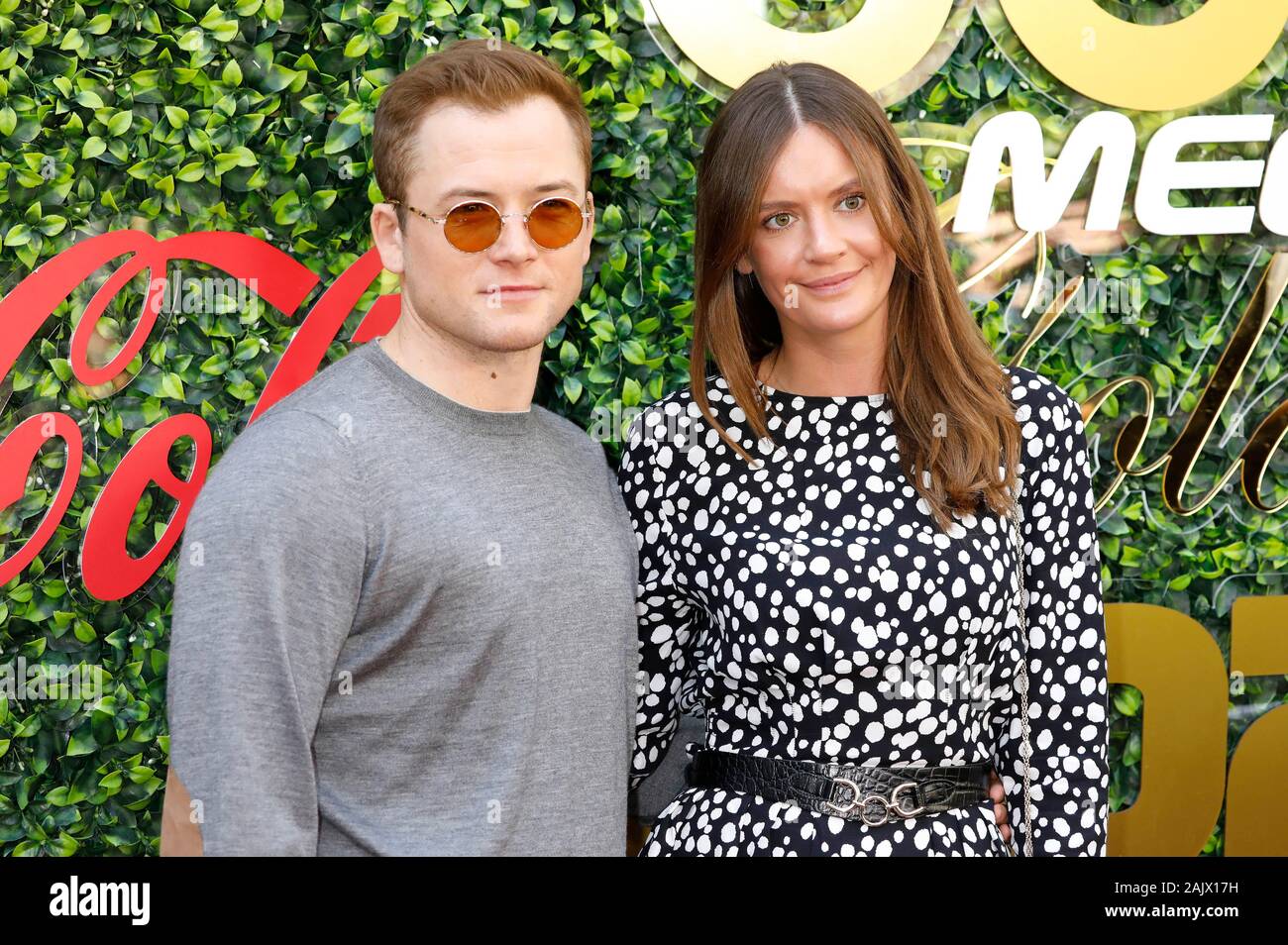Los Angeles Usa 04 Jan 2020 Taron Egerton Mit Freundin Emily Thomas Am 7 Gold Erfullt Die Goldenen Ereignis Am Virginia Robinson Garten Und Immobilien Los Angeles Januar 4 2019 Verwendung