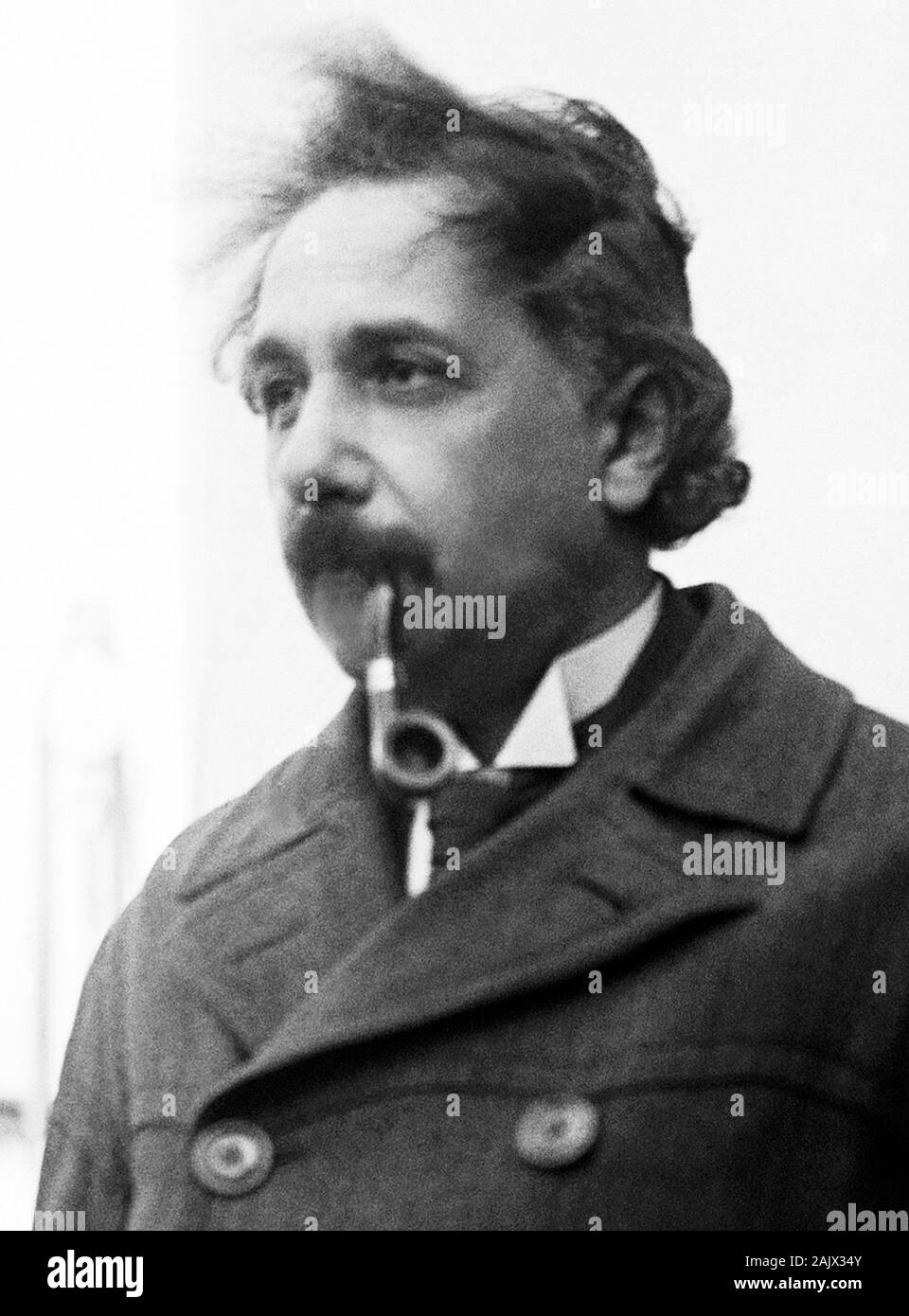 Vintage Foto der theoretischen Physiker Albert Einstein (1879 - 1955). Foto von Bain Aktuelles Service im April 1921 bei seiner Ankunft in New York getroffen. Stockfoto