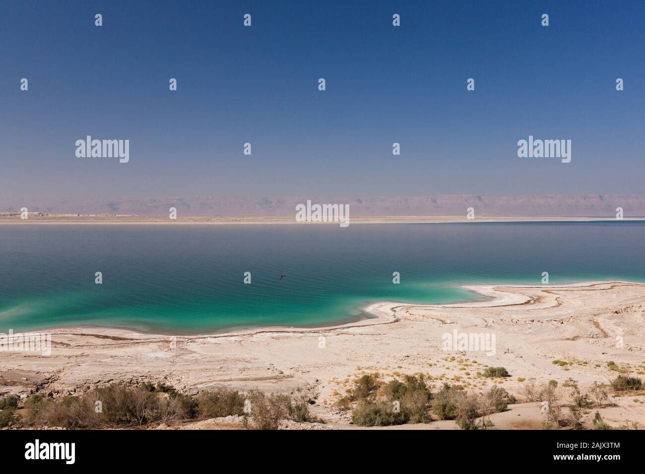 Dead Sea, auf dem Jordan Valley Highway, Route 65, niedrigste Stelle der Erde, Karak, Jordanien, mittlerer Osten, Asien Stockfoto