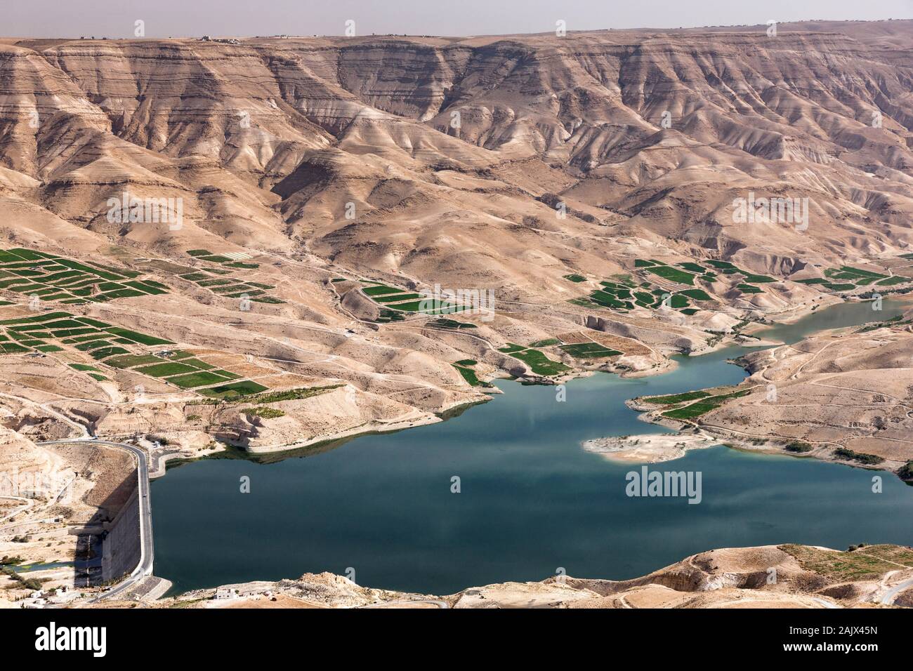 Wadi Mujib, großartige Aussicht auf das Tal, Kings Highway, Route 35, karak, Hochland, Jordanien, mittlerer Osten, Asien Stockfoto