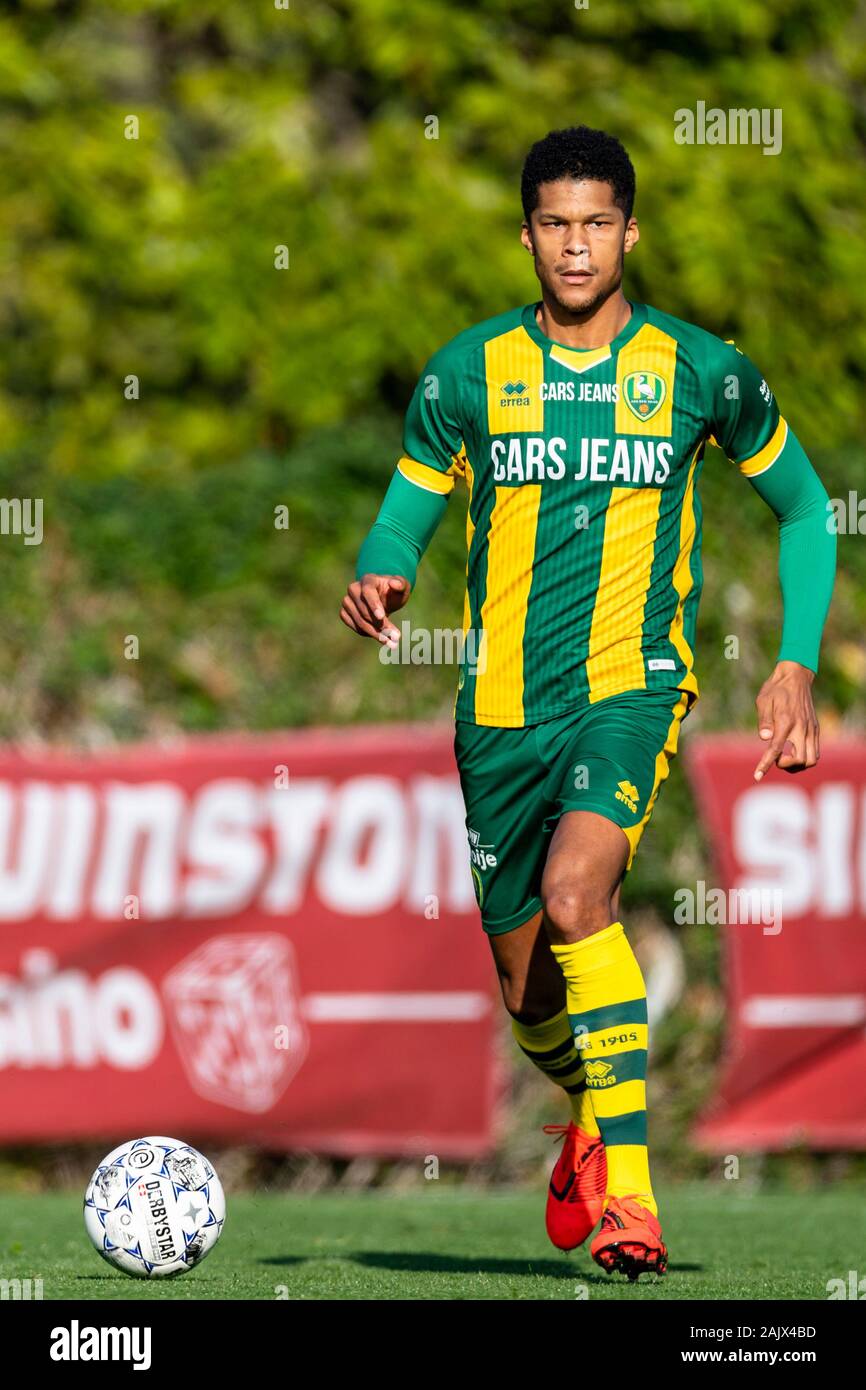 MALAGA, 06-01-2020, Fußball,, niederländischen Eredivisie, Saison 2019-2020, ADO Den Haag Spieler Jordan Spence, während der testmatch ADO-Noordwijk in Mijas, Spanien Stockfoto