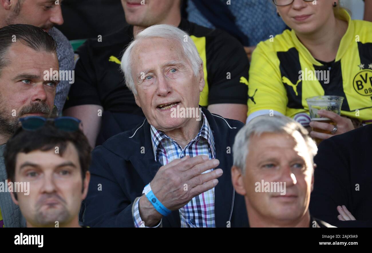Schalke, Deutschland. 17 Mai, 2018 firo Fußball, Fußball, 17.05.2018 blitzurnier BVB Borussia Dortmund - Westfalia Herne Hans Tilkowski | Verwendung der weltweiten Kredit: dpa/Alamy leben Nachrichten Stockfoto
