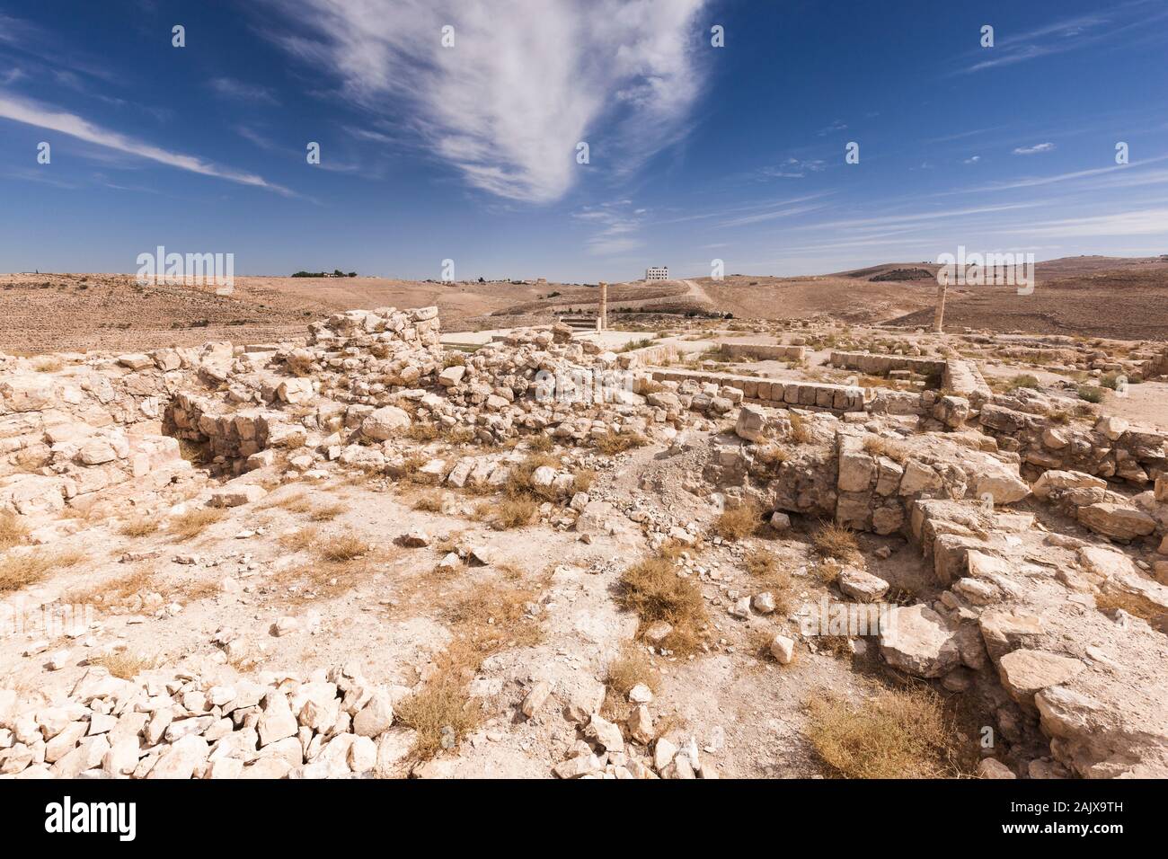 Festung Machaerus, Mukawir, Burg Herodes der Große, Salome Tanzplatz, Madaba, Jordanien, mittlerer Osten, Asien Stockfoto