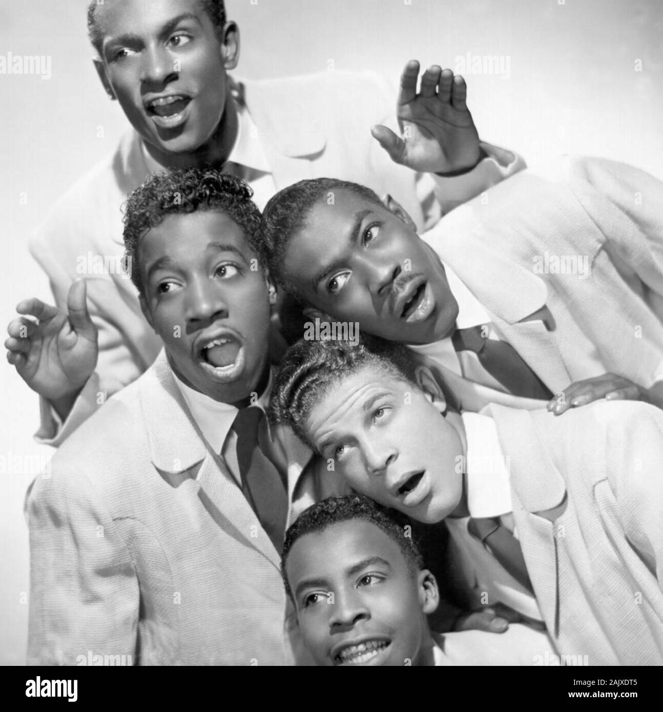 Die fünf SATINS Werbefoto der amerikanischen Vocal group über 1956 Stockfoto