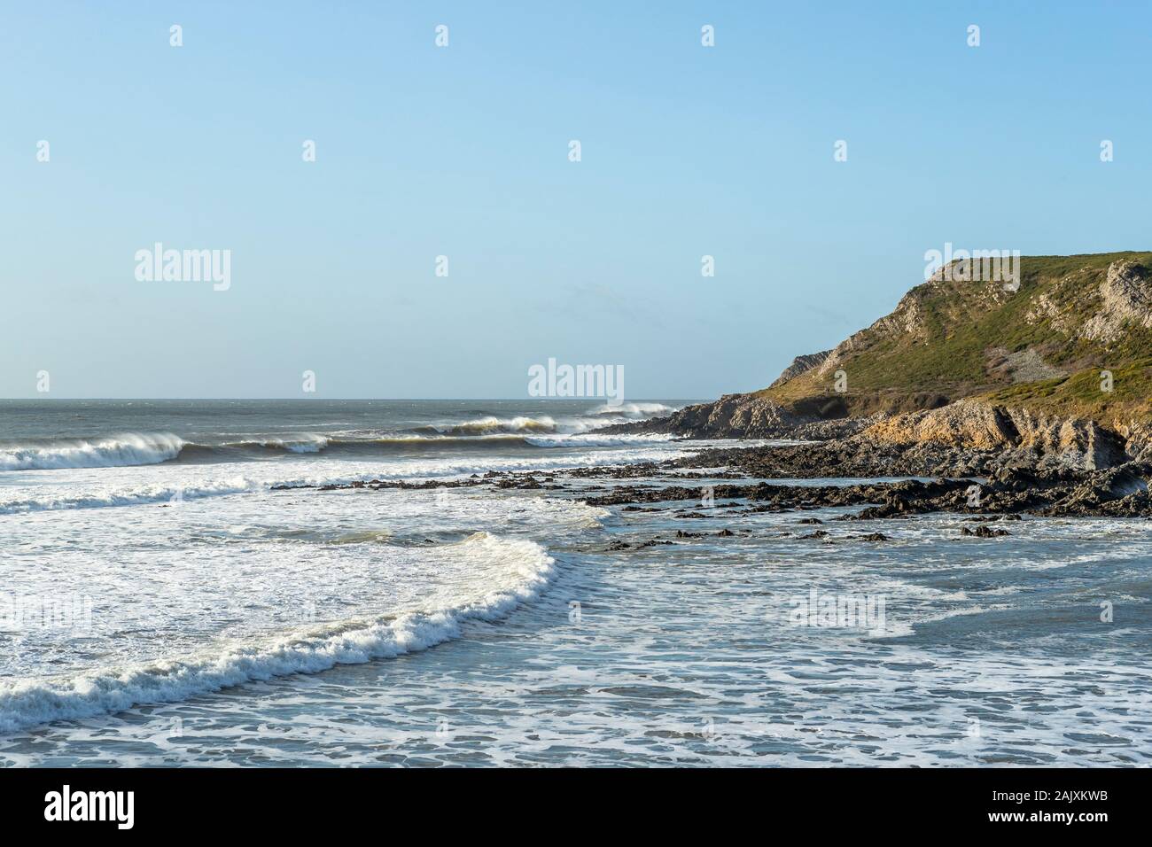 Port Eynon, Gower Halbinsel, Wales Stockfoto