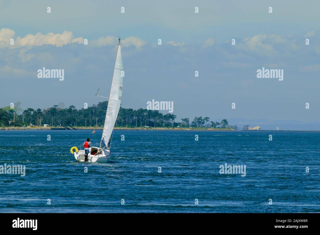 Yachtcharter in der Lagune von Aveiro Portugal Stockfoto