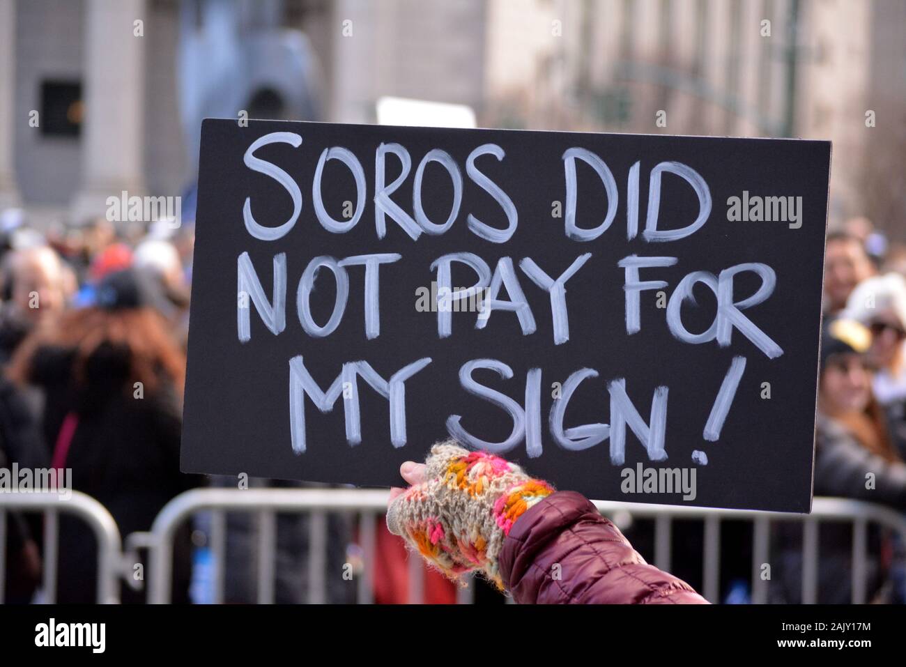 Solidarität März gegen Antisemitismus in New York City. Stockfoto