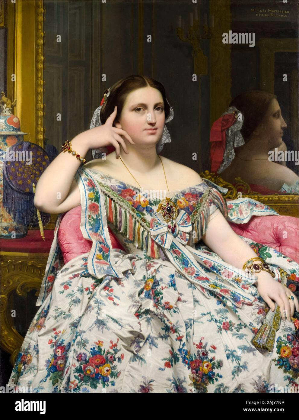 Jean Auguste Dominique Ingres, Portraitmalerei, Madame Moitessier, 1856 Stockfoto