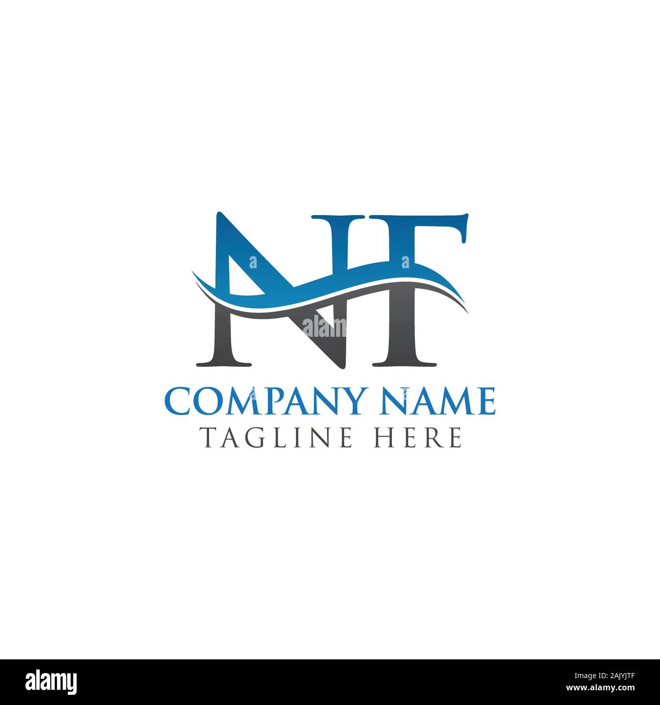 Initial NF Logo Design Vector Template. NF Schreiben Logo Design Stock Vektor