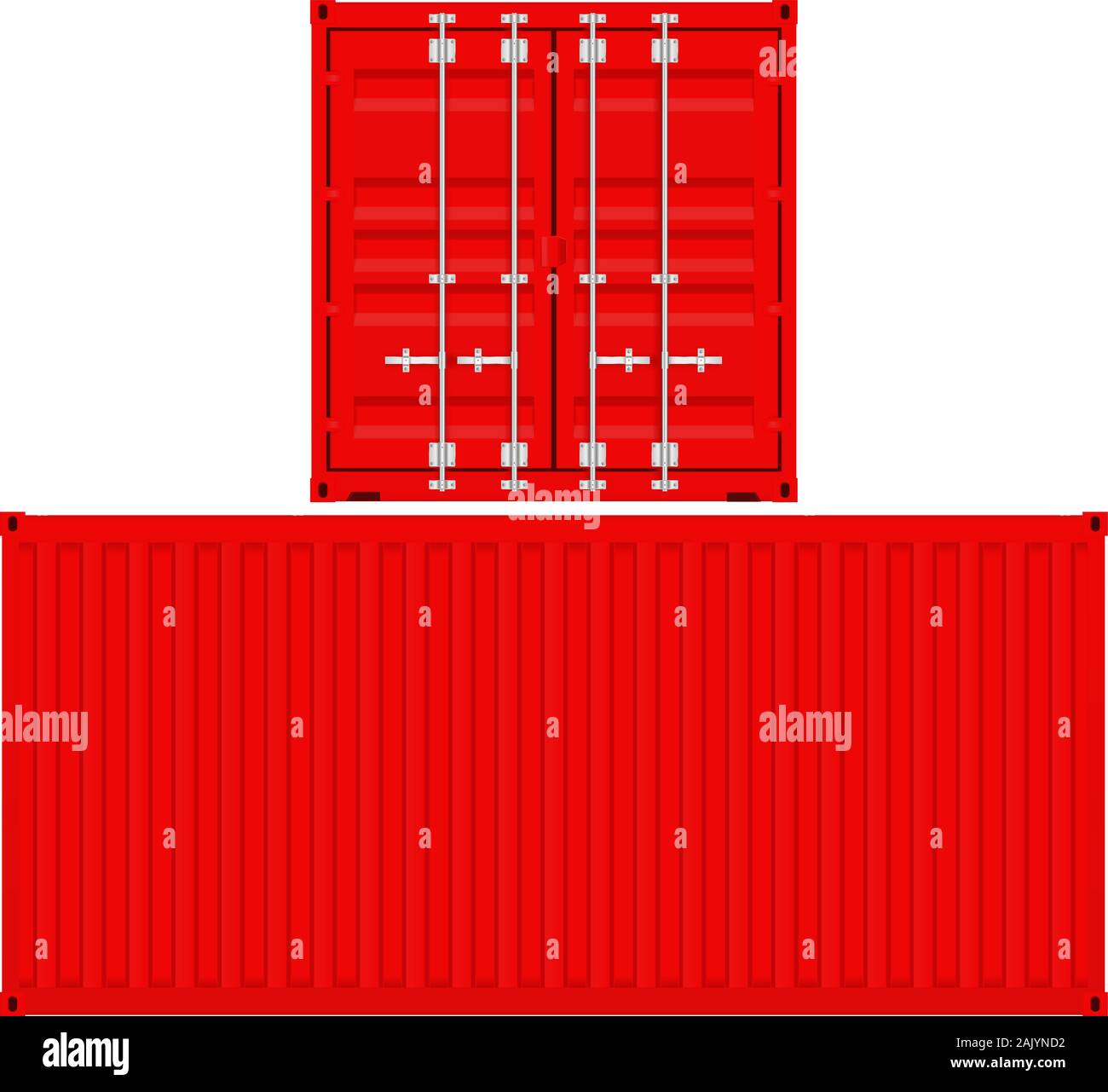 Red Shipping Container Stock Vektor