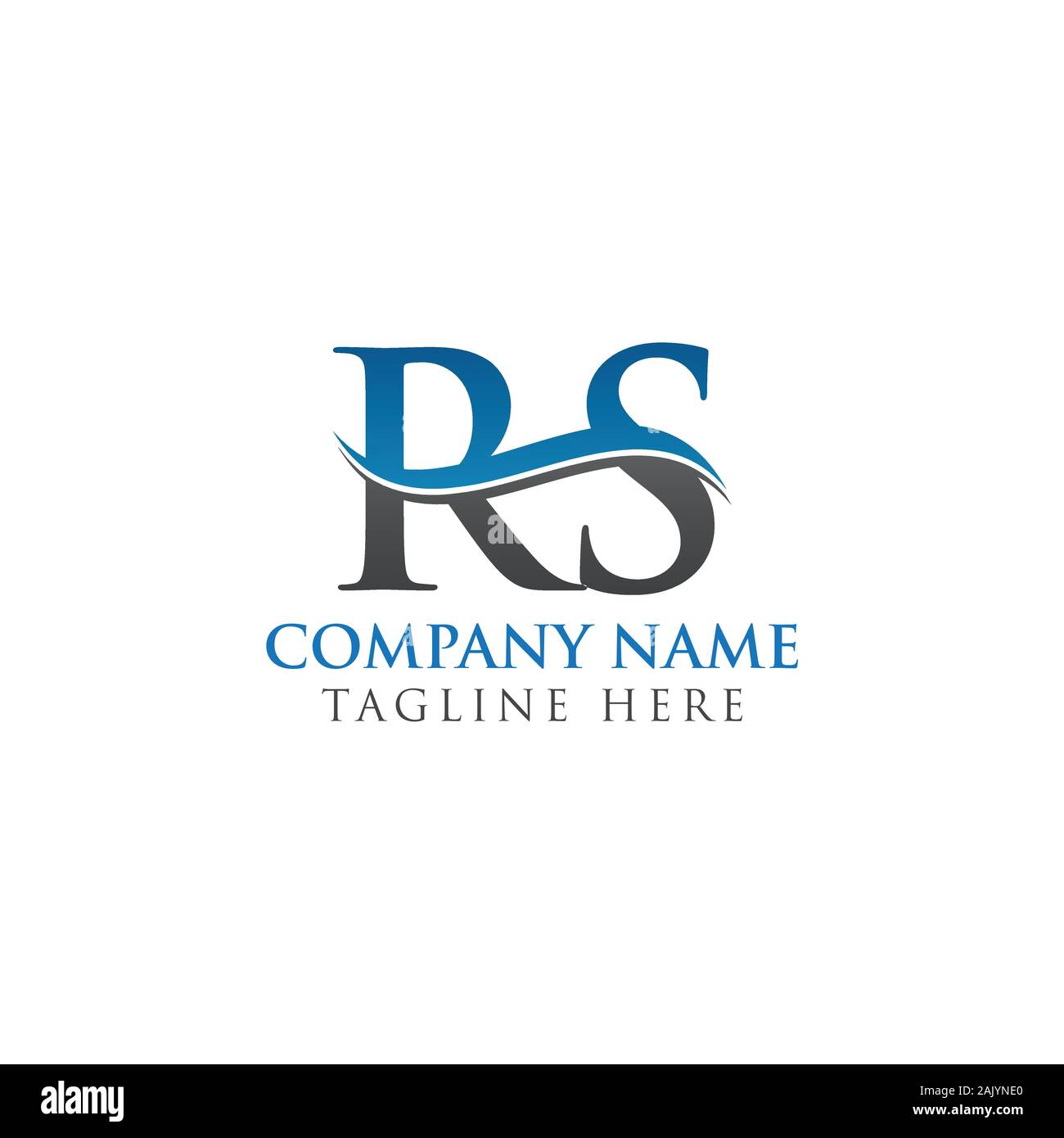 Initial RS-Logo Design Vector Template. RS Schreiben Logo Design Stock Vektor