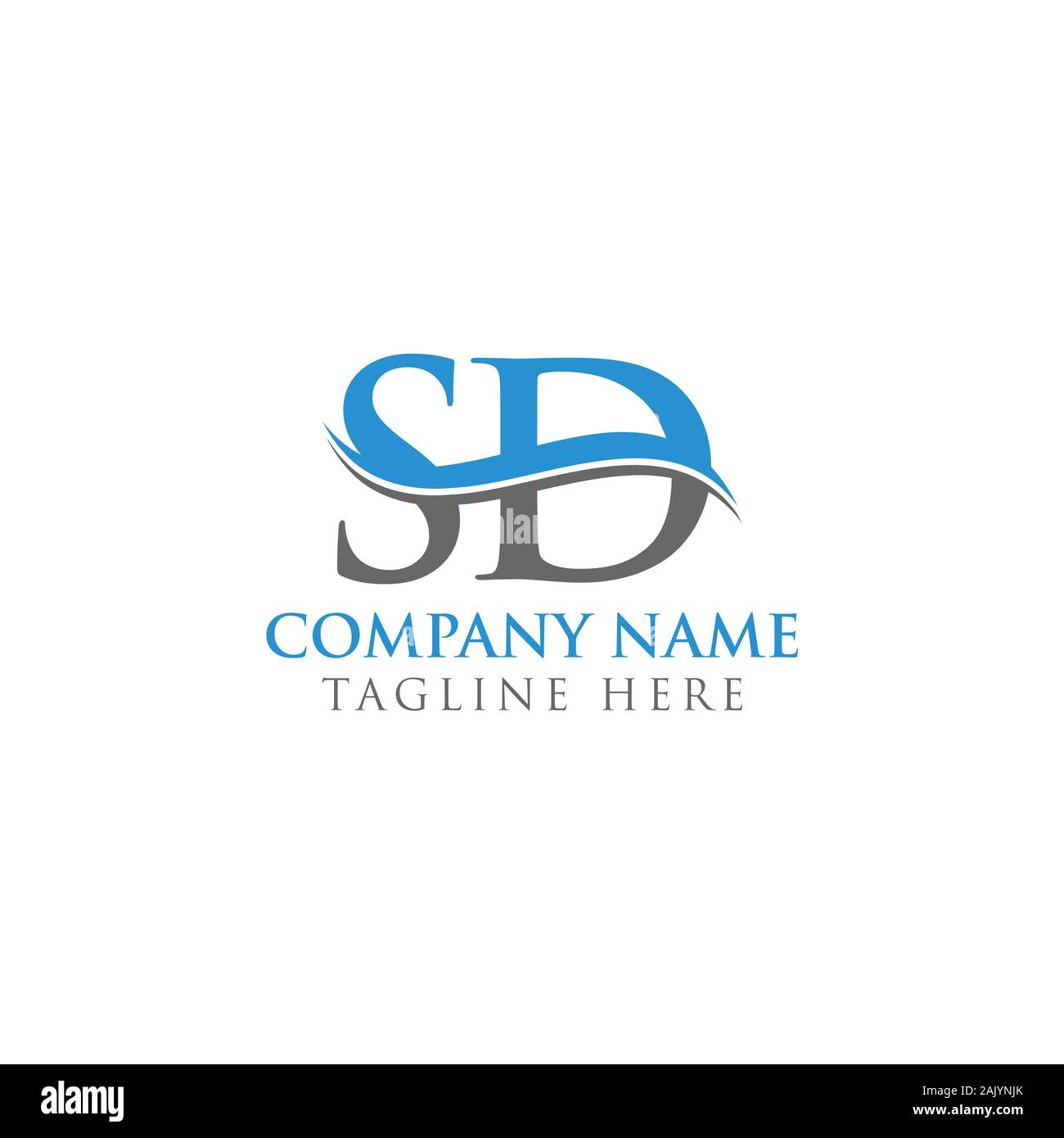 Initial SD-Logo Design Vector Template. SD schreiben Logo Design Stock Vektor