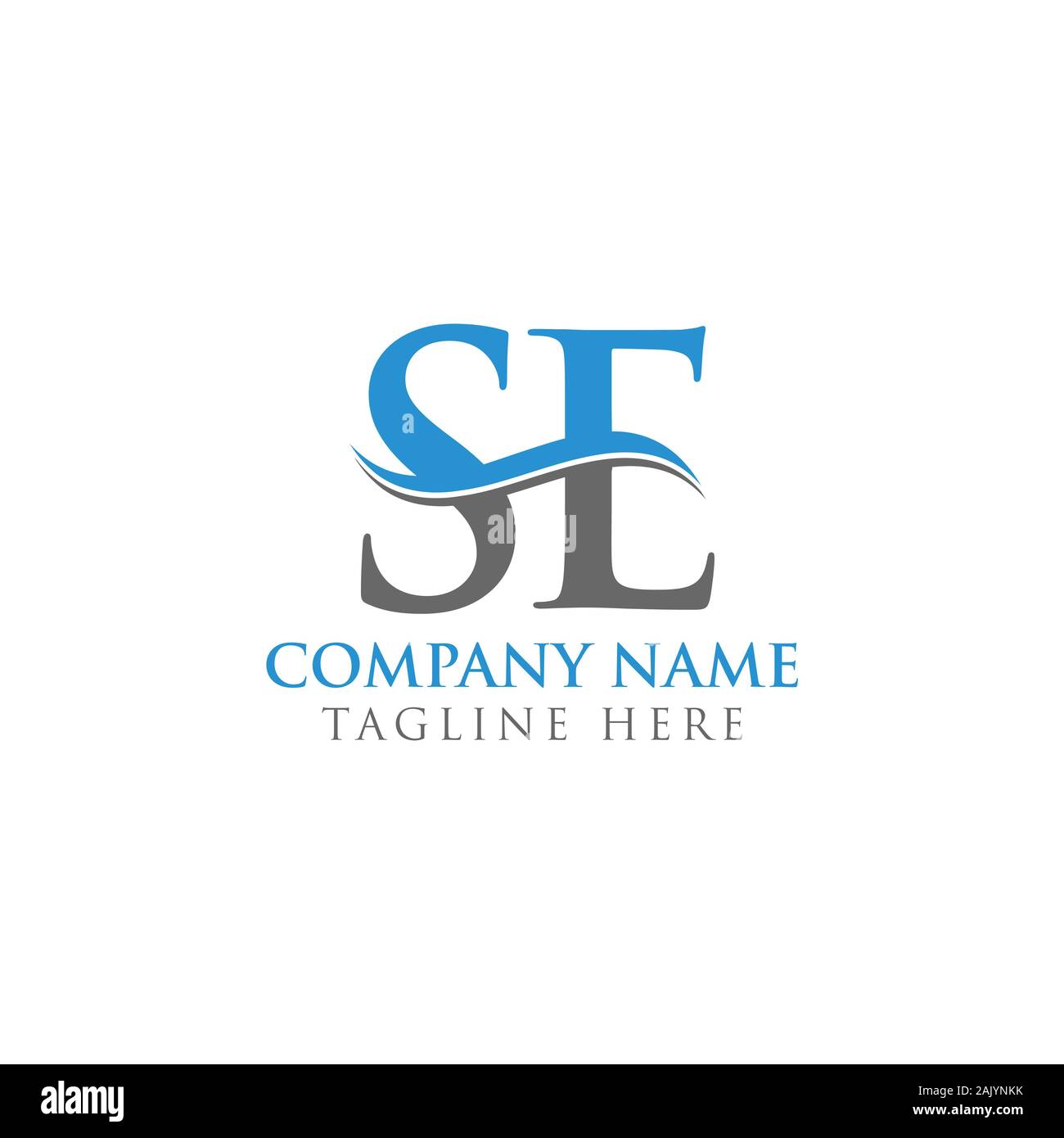 Anfangsbuchstaben SE Logo Design Vector Template. SE Schreiben Logo Design Stock Vektor