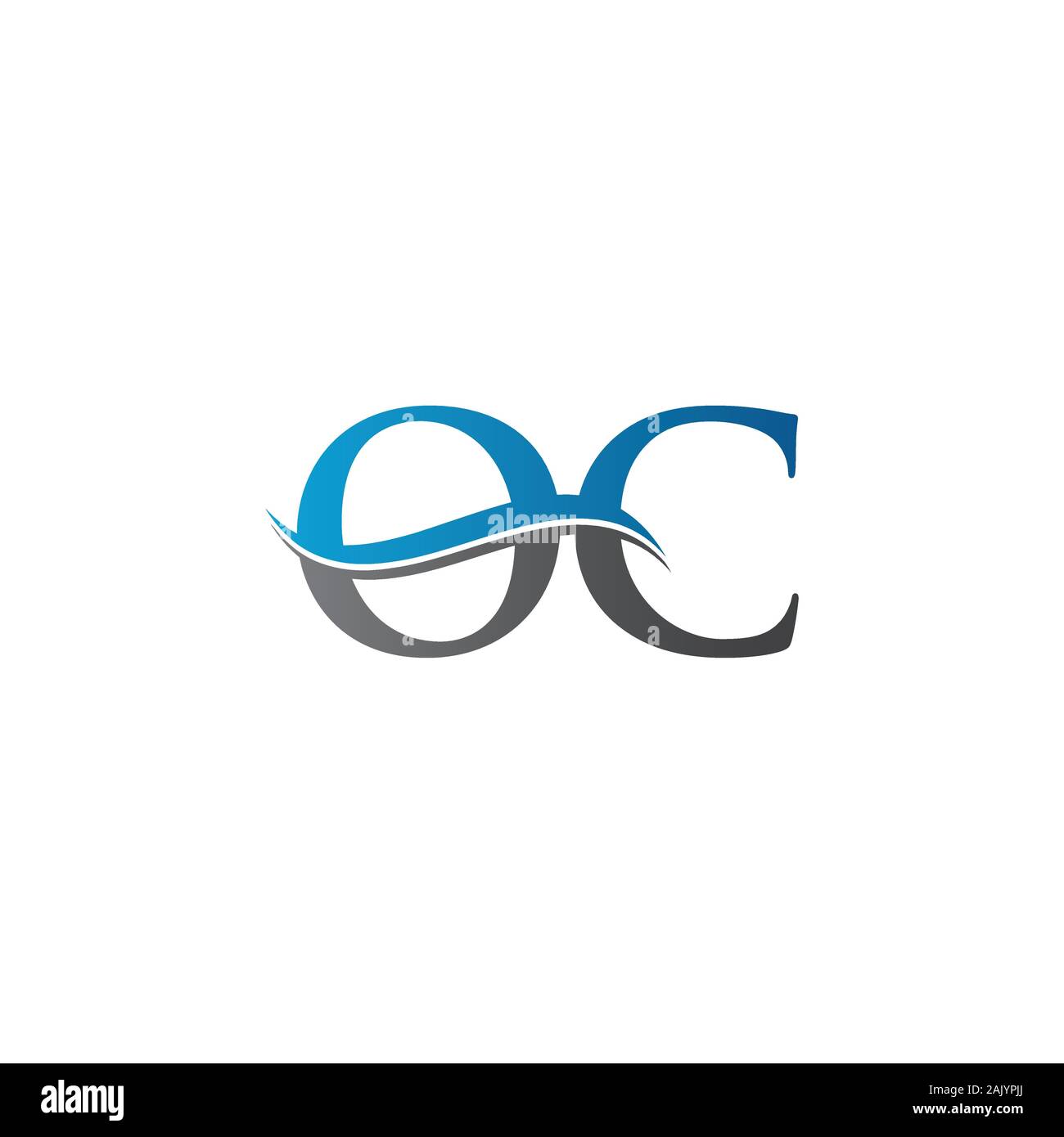 Anfangsbuchstaben OC Logo Design Vector Template. OC Schreiben Logo Design Stock Vektor