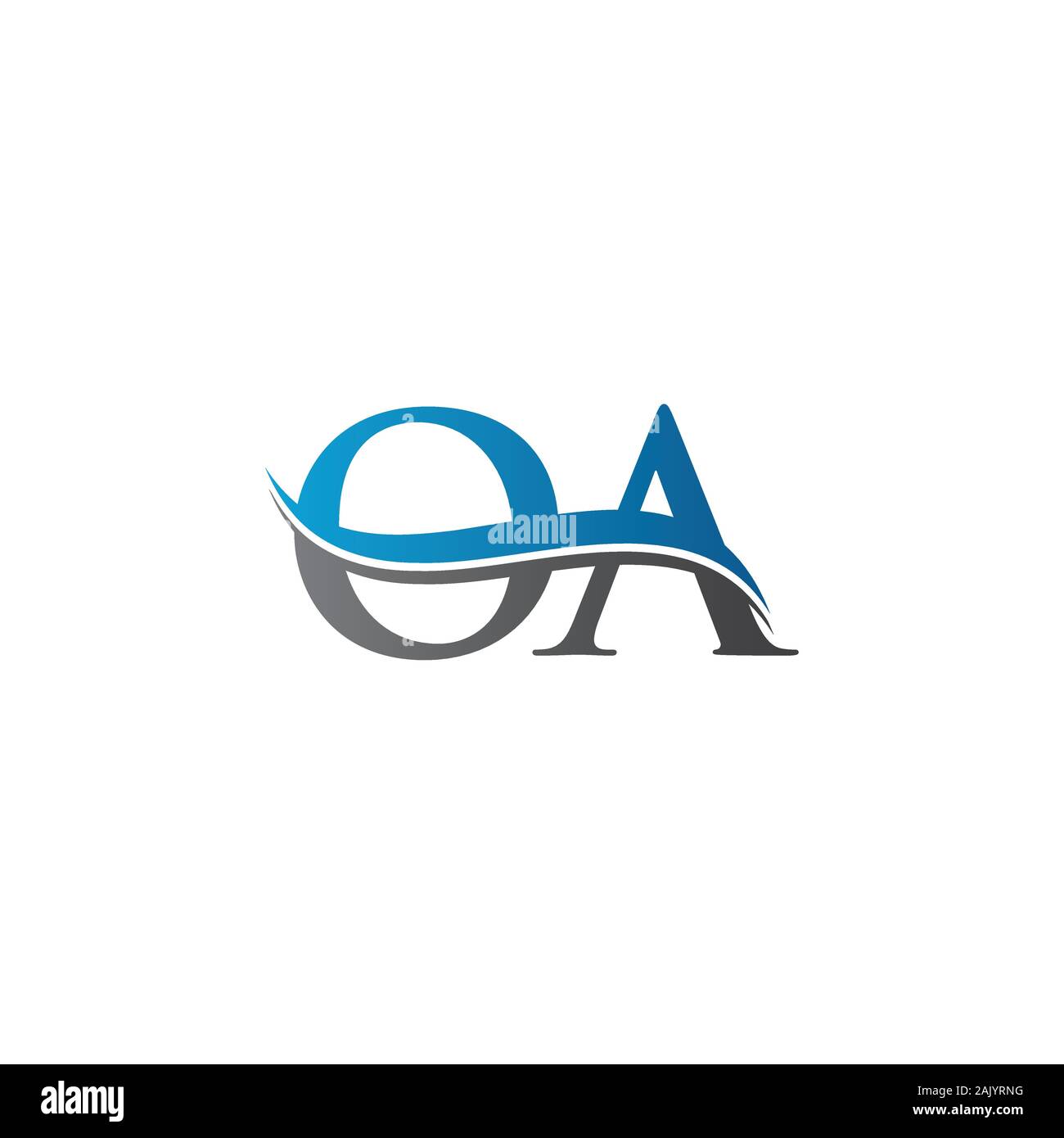 Initial OA Logo Design Vector Template. OA Schreiben Logo Design Stock Vektor