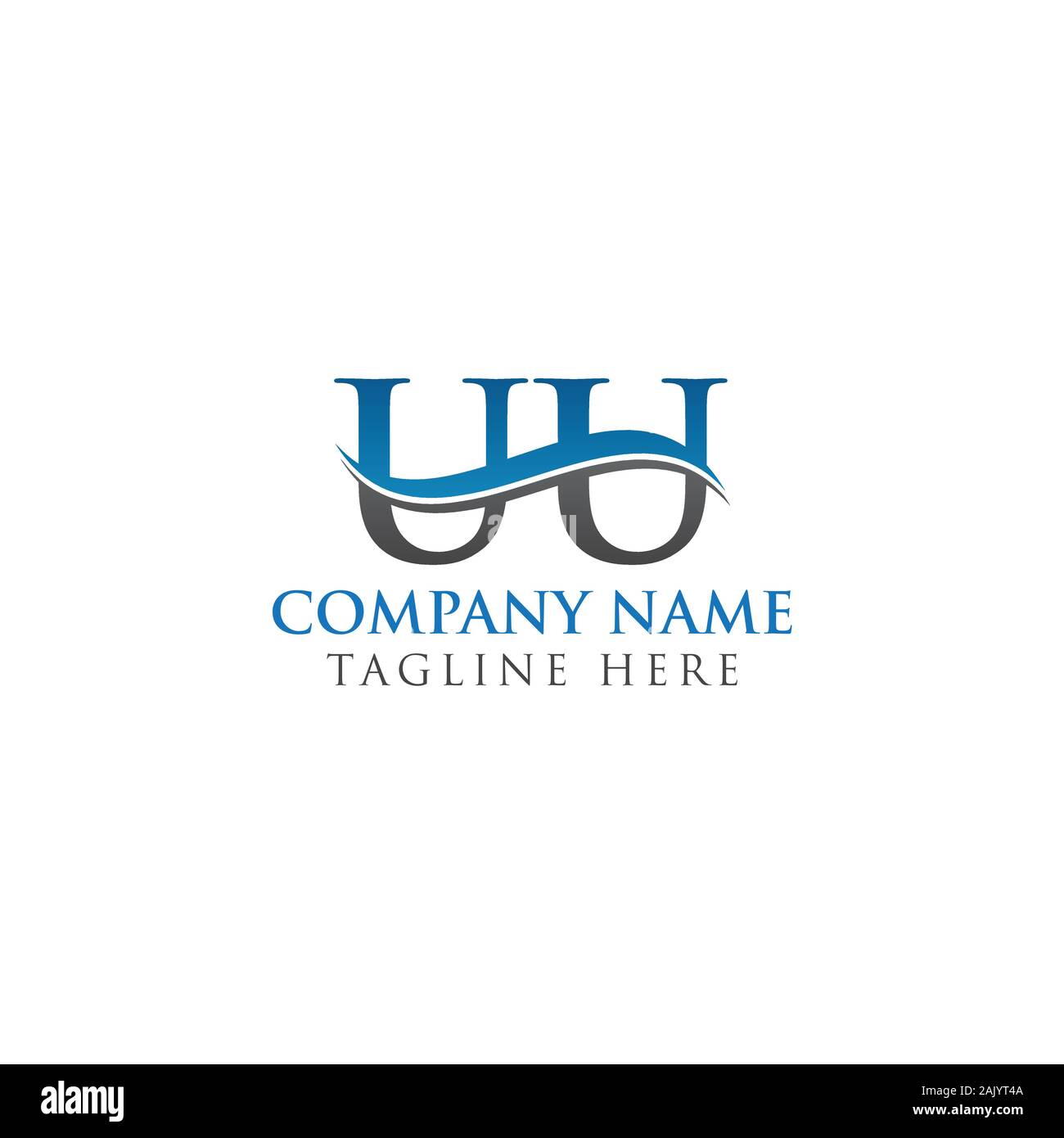 Initial UU Logo Design Vector Template. UU Schreiben Logo Design Stock Vektor