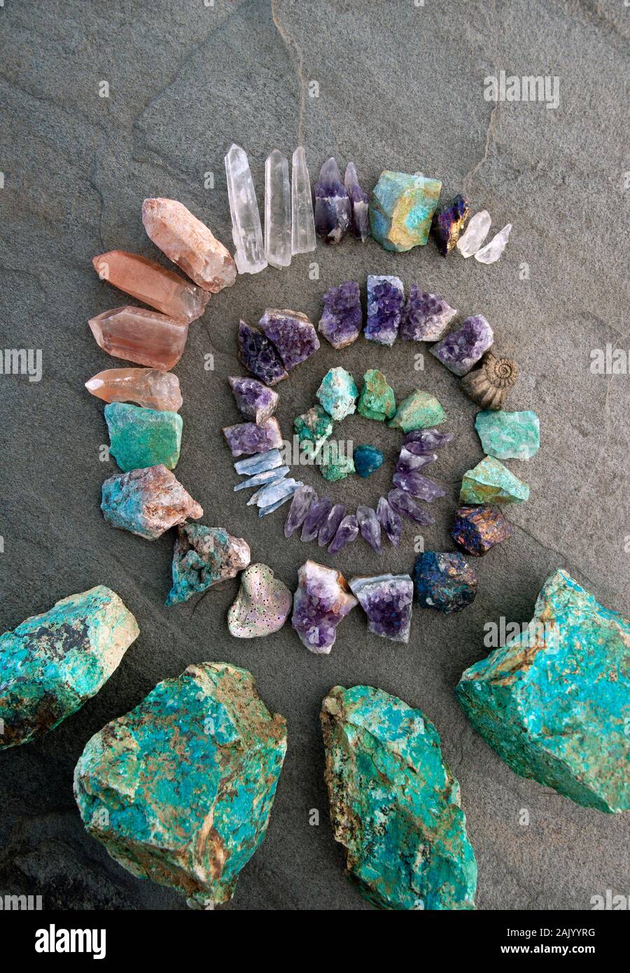 Crystal Spirale Stein Reiki Bild. Heiliges Objekt still life Fotografie. Stockfoto Crystal Spirale Stein Reiki Bild. Heiliges Objekt still life Fotografie. Stockfoto