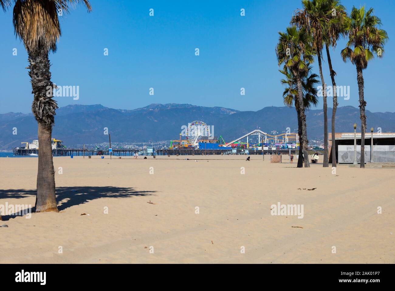 Strand von Santa Monica, Los Angeles, Kalifornien, USA Stockfoto