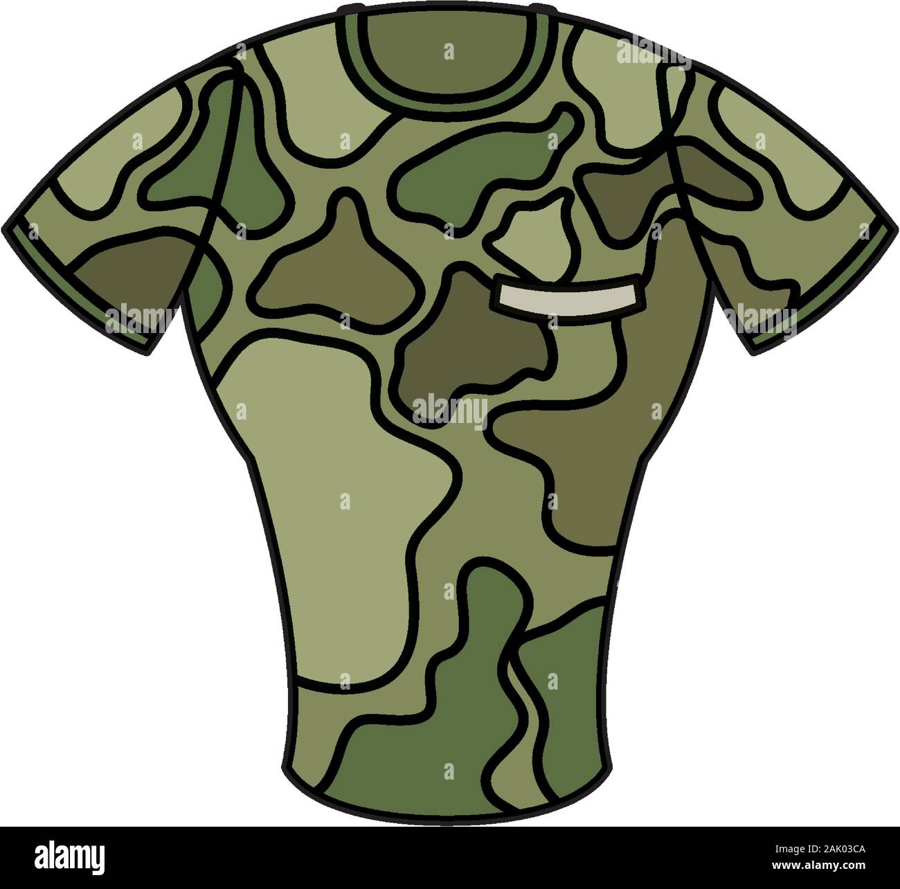 Shirt einheitliche militärische Tarnung Symbol Stock Vektor