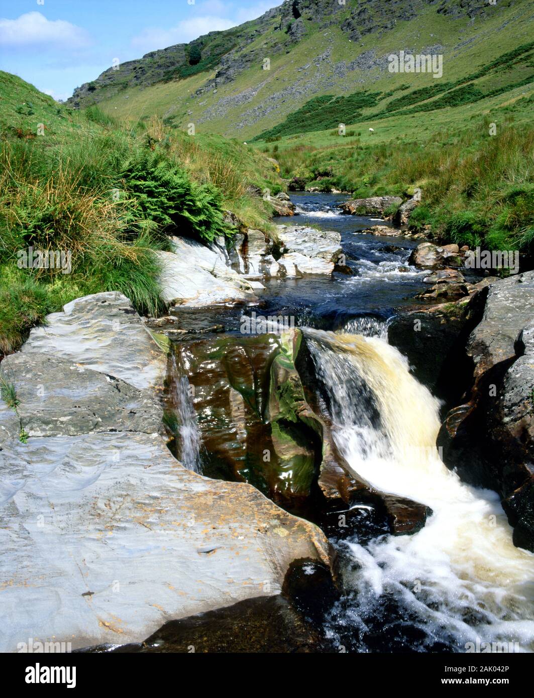 Irfon, Abergwesyn Fluss in der Nähe von Llanwrtyd Wells, Powys, Wales. Stockfoto