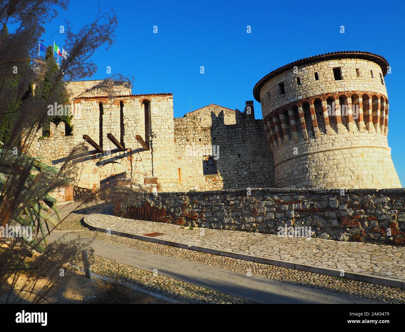 Castello di Brescia - Italien Stockfoto