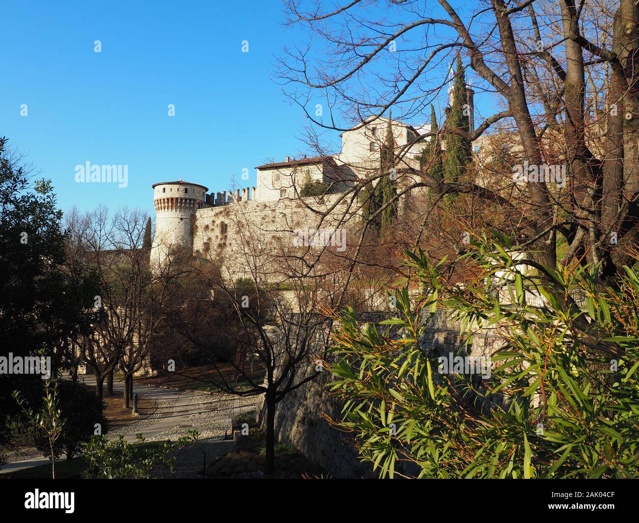 Castello di Brescia - Italien Stockfoto