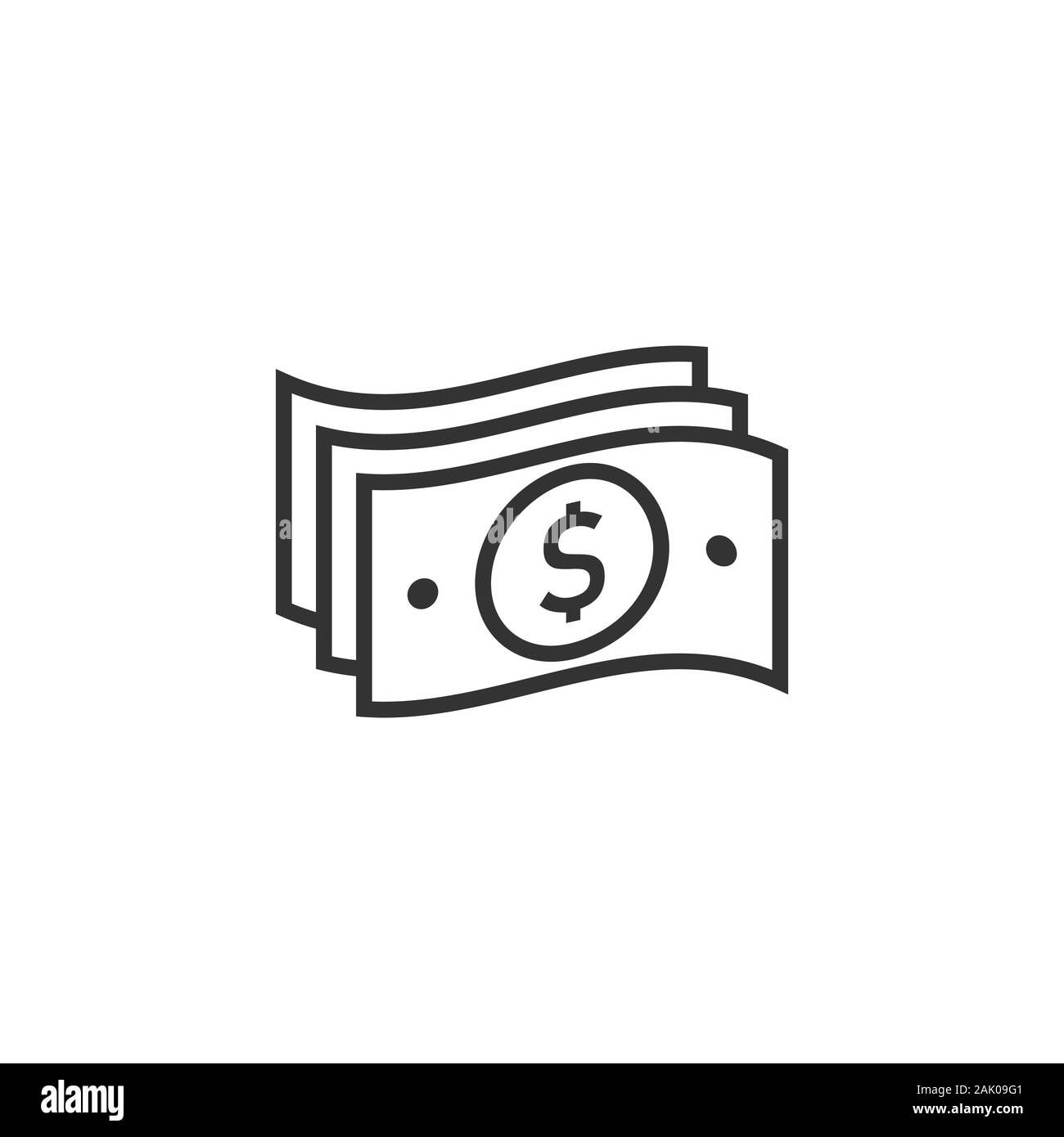 Geld Symbol Stack im flachen Stil. Exchange cash Vector Illustration auf weißem Hintergrund isoliert. Dollar banknote rechnung Business Konzept. Stock Vektor