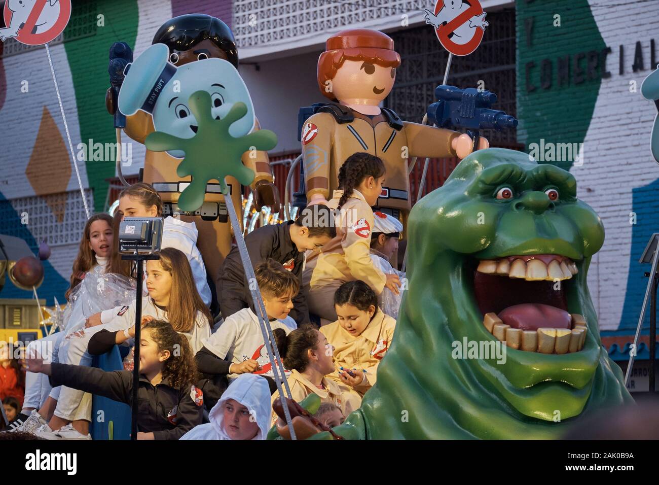 Drei Könige Parade in Fuengirola, Málaga, Spanien. Stockfoto