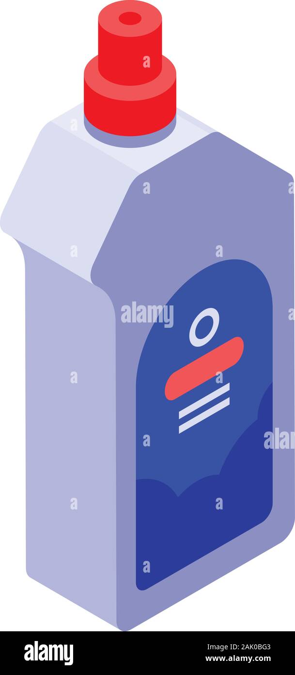 Bleichmittel Flasche Symbol, isometrische Stil Stock Vektor