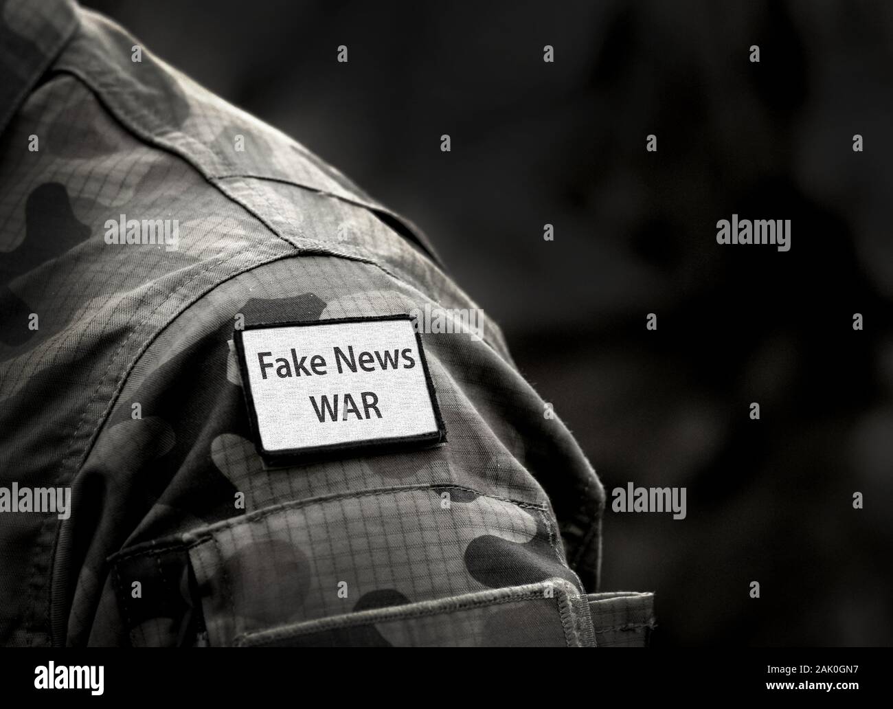 Gefälschte Nachrichten Krieg. Digitale Krieg. Gefälschte Nachrichten Krieg Konzept. Stockfoto
