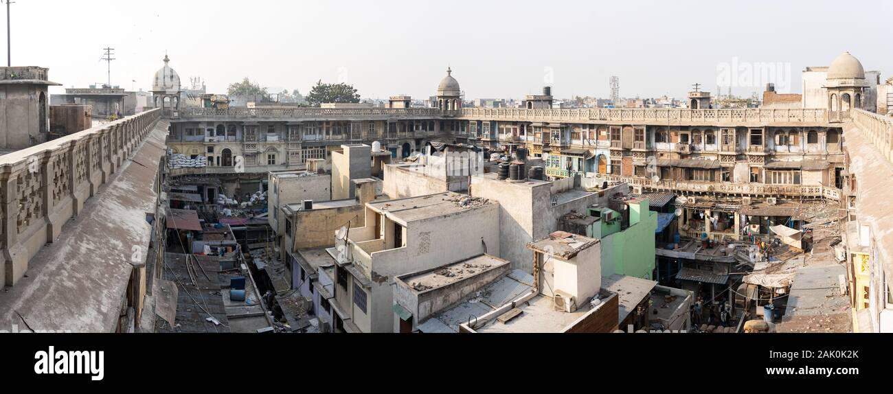 Old Delhi Spice Market auf dem Dach Stockfoto