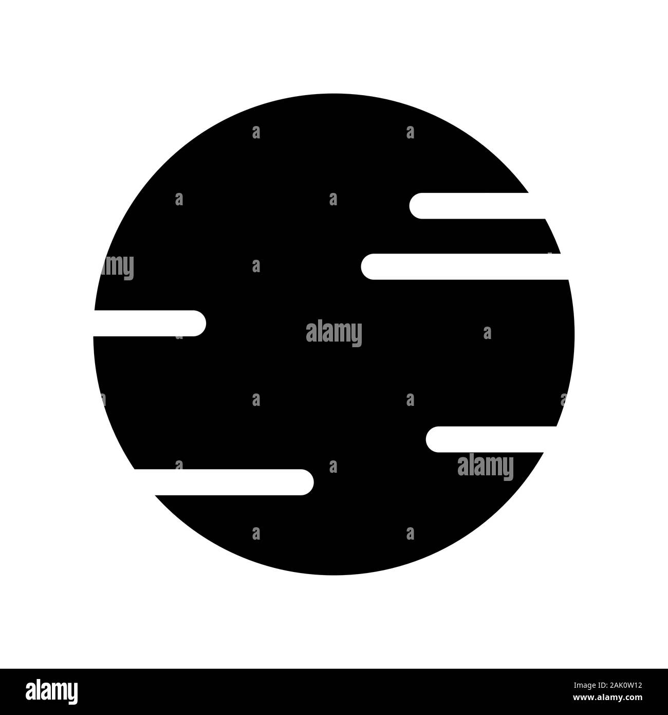 Space Planet Symbol Silhouette Vektor auf weißem Hintergrund. Black Planet symbol Abbildung. Design für die Verwendung auf Web- und Mobile Anwendungen Stock Vektor