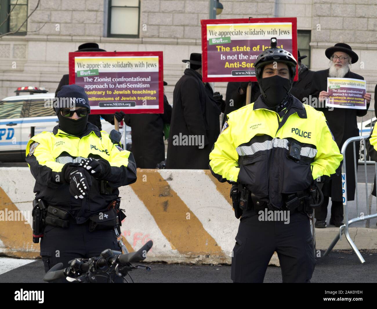 New York, USA. 5. Januar, 2020. Rund 15.000 Demonstranten auf die Straße gingen, die keinen Hass keine Angst März als Reaktion auf den verschärften antisemitischen Attac Stockfoto