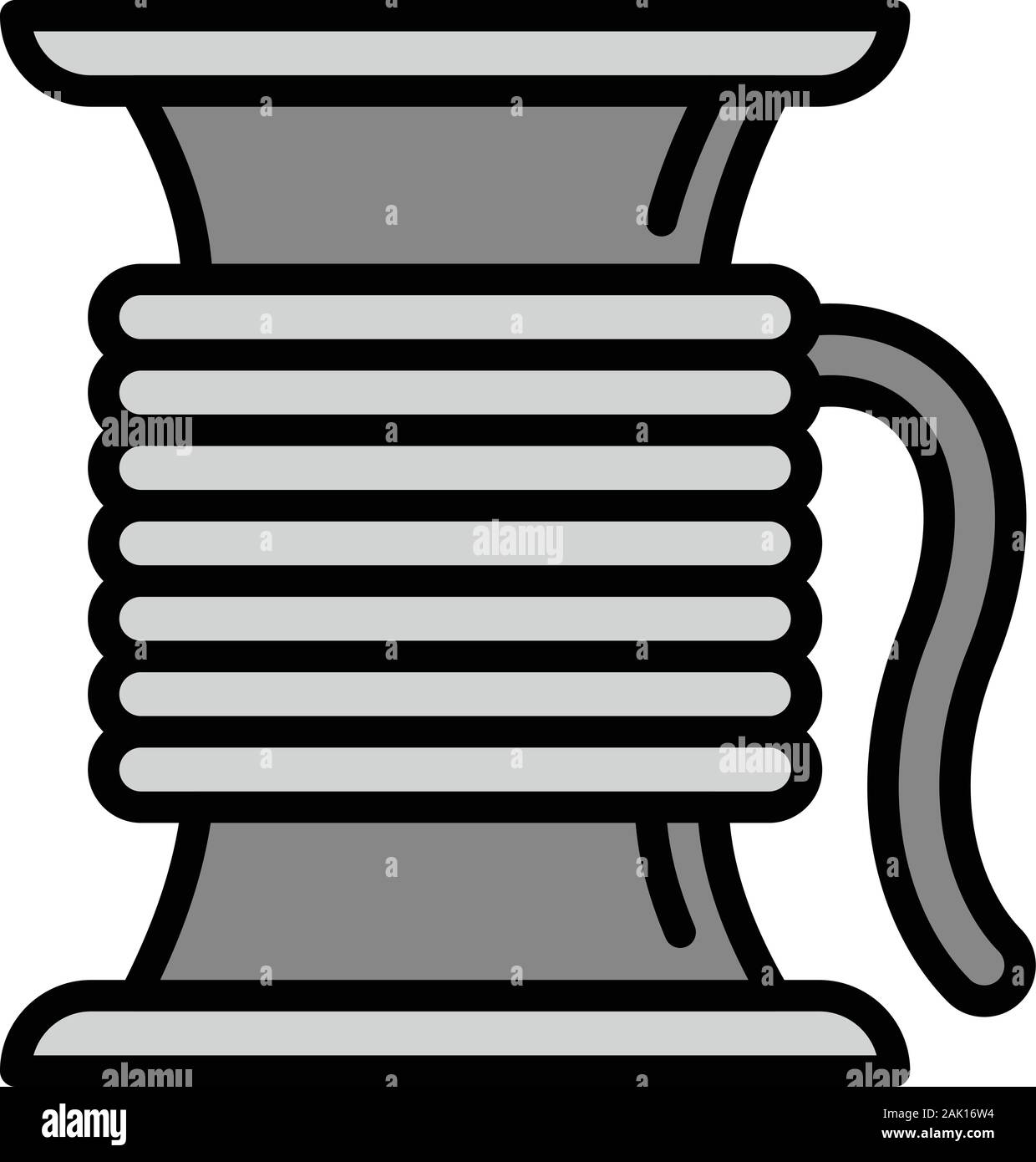 Netzkabel Kabel Spule Symbol. Umrisse Netzkabel Kabel Spule vektor Symbol für Web Design auf weißem Hintergrund Stock Vektor