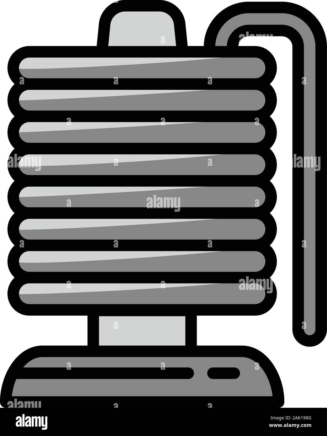 Magnetspule Symbol. Umrisse Magnetspule vektor Symbol für Web Design auf weißem Hintergrund Stock Vektor