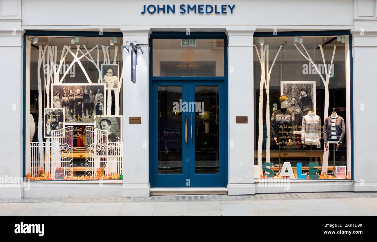 John Smedley, Ausstatter Herren, Jermyn Street, St James, London Stockfoto