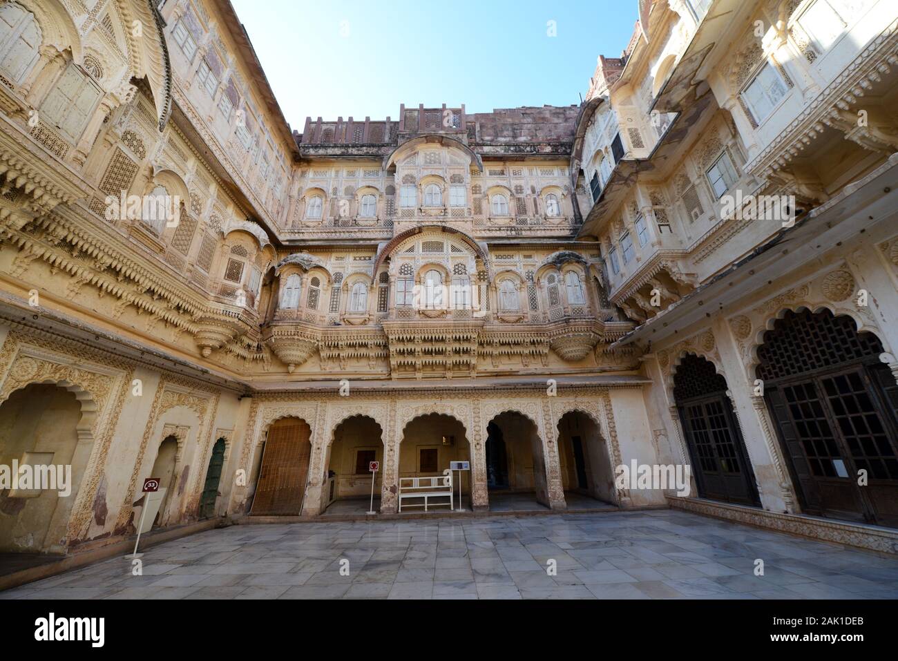 Der schöne Palast im mahrangarh-fort in Jodhpur, Indien. Stockfoto