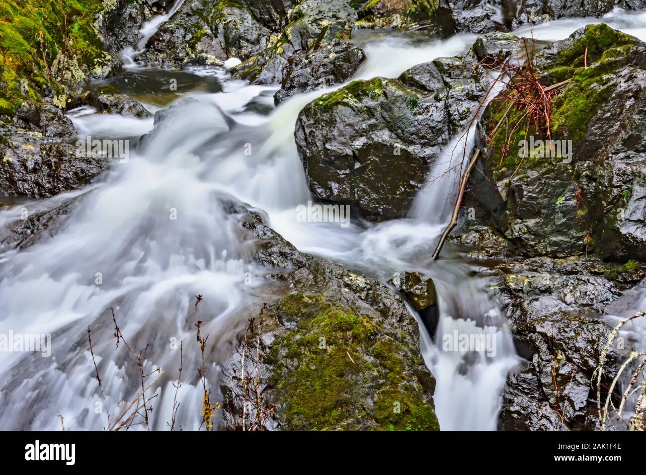 Wasserfälle im Süden von Vancouver Island Stockfoto
