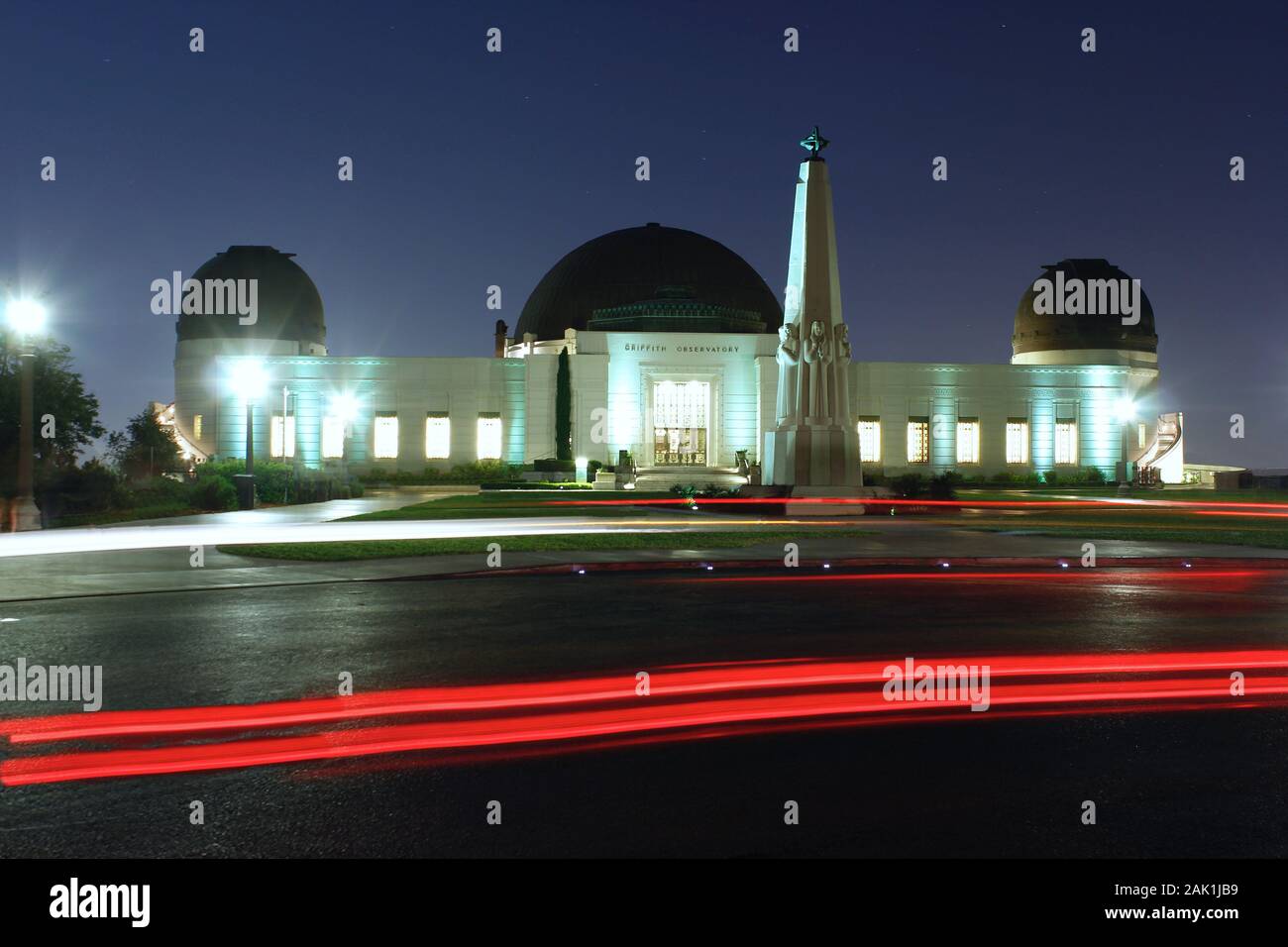 Staples Center, Los Angeles bei Nacht Stockfoto