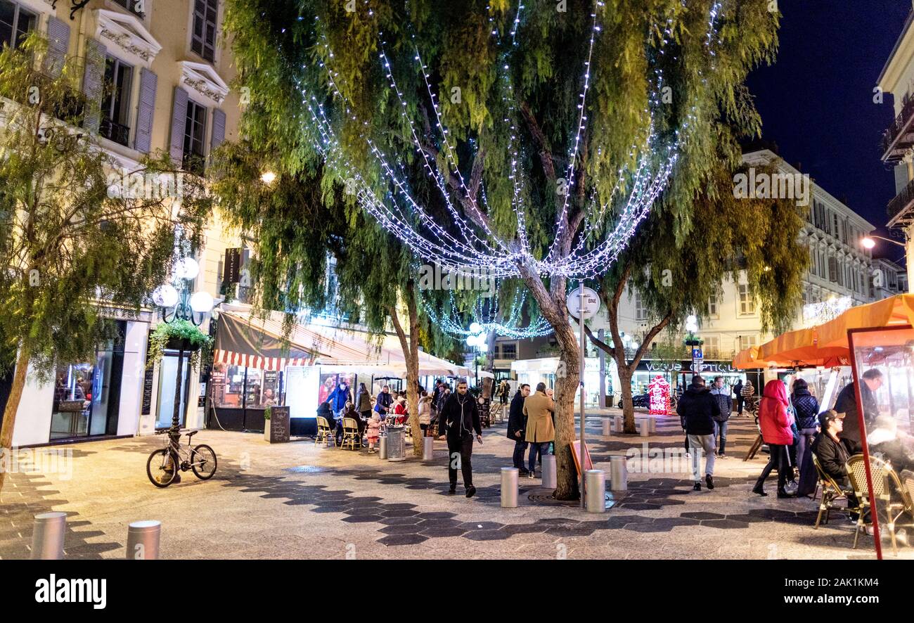 Christbaumschmuck in Nizza Frankreich Stockfoto